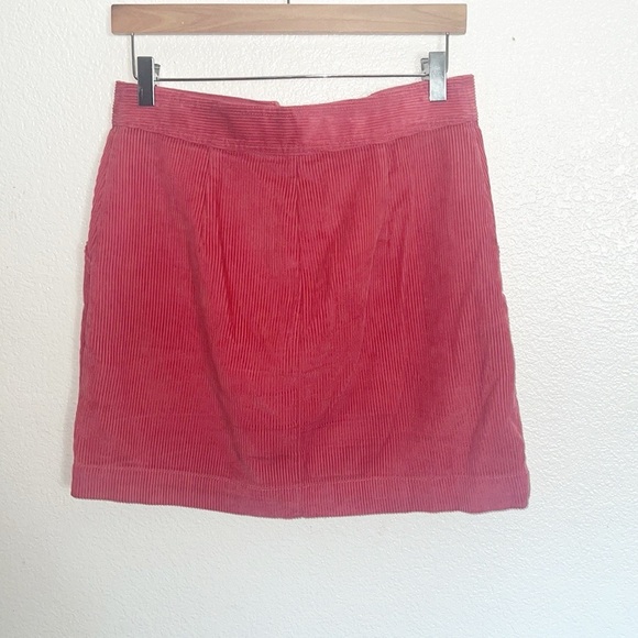 Gap Gold Zip Cord Cotton Corduroy Baroque Rose Mini Skirt - Picture 8 of 9